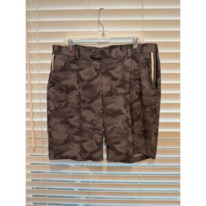 G/FORE Mens Camo Golf Shorts Gray Black Size 36 Pray For Birdies Performance